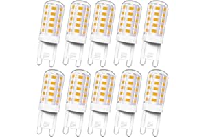 AKYNITE G9 LED 4 W ciepła biel 2700 K, 400 lm, G9 33 W, 40 W, zamiennik lampy halogenowej, żarówka trzonkowa G 9, LED, ciepła biel, do oświetlenia lustra, kryształowy, lampa stołowa, bez możliwości