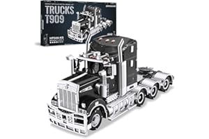 Piececool Puzzle 3D Metal Camiones Pesados, Maqueta Camión Coche de Acero Inoxidable 430, Restauración 100%, Maqueta Metal, Regalo de cumpleaños para 3D Puzzle Adulto, 308 Piezas