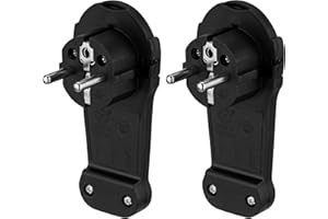 ADAKAT 2 sztuki, wtyczka kątowa z zestykiem ochronnym, ekstra płaska