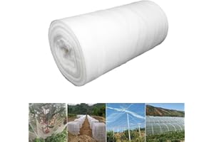 Souarts Filet à Insectes Filet à légumes Filet à Plantes Filet à Plantes Légumes Insectes Fruits Oiseau Scarabée Moustique Mouche Anophèles Filet moustiquaire Tissu Blanc (2mx10m)