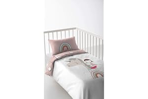 Haciendo el Indio S2802448 Funda Nórdica para Cuna Unicorn Blanco, Tamaño Cuna de 60, 100 X 120 + 20 Cm
