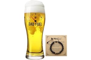 Luka Tech Father‘s Day Gifts for Dad from Son Daughter, Funny Beer Glass 450ml,Unique Birthday Gifts for Dad,Men,Grandpa,Father,Fathers Day