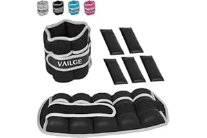 VAILGE Ankle Weights Adjustable Leg Weights for Fitness Jogging Walking Exercise, Ankle Weights Women men 0.5KG - 3KG, Black Grey Pink Blue Purple Wrist and Ankle Weights