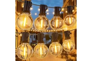 GPATIO Guirlande Guinguette 30M, Guirlandes Guinguette Exterieure 50+2 G40 IP45 Étanche Ampoule pour Jardin Terrasse Balcon Mariage Exterieure Décoration