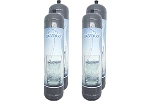GASFRIGO®, Bombola co2 per gasatore, 600 gr usa e getta attacco M11x1, gas acqua frizzante, co2 per acqua frizzante, cilindro co2 per gasatore, bombole gasatore acqua frizzante - NR 4 bombole