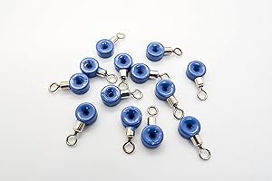 POWER CAST Sea Fishing Rig Making Pulley Swivel/Pulley Clips/Pulley Beads/Sliding Swivels (BLUE)