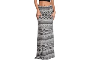 LAIYUTING Falda Larga Bohemia De Cintura Alta con Estampado De Leopardo De Verano para Mujer