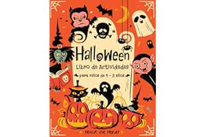 Halloween Libro de Actividades para Niños de 4 a 8 años: Libro de Juegos Halloween para niños de 4 - 8 años | Colorear, Sudokus, Laberintos, Unir los ... la sombra, Encuentra las diferencias.