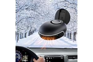 Udbrud Riscaldamento Per Auto, 12V 120W Riscaldamento Interno Auto Riscaldatore Portatile Per Auto Con Tute Per Sigarette Girevole A 360° Per Riscaldamento Rapido E Raffreddamento