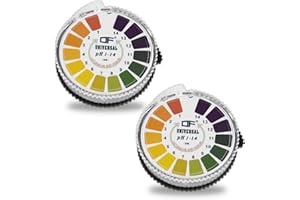 AYHYHLJZJ 2 unidades Prueba de pH Universal Papel Indicador Rodillo Medida Rango Completo 0-14, 10m pH Metro Prueba de pH Piscina, Probador de pH 16.4 ft/Rodillo para Acuarios Saliva Agua Prueba de Suelo