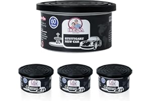 IKEDA SCENTS Désodorisant pour voiture | 4 Organique Kit | Maison et Bureau Longue Durée Parfum | Sent bon Voiture Eliminateur d'odeurs | Voiture Accessoires Interieur pour Hommes et Femmes (New Car)