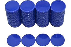 Smartdealspro Opaque Plastic Learning Counters Mini Poker Chips Games Tokens with Storage Box (Blue, 25mm)