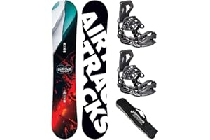 AIRTRACKS Snowboard Set Pack Planche North South Four Camber Wide + Fixations Star ou Master + SB Sac 150 157 159 162 cm