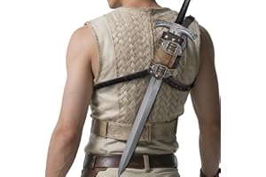 HiiFeuer Grenouille épée médiévale en faux cuir à dos, Holster d'épée réglable vintage, Étui pour fourreau d'épée de dos du Moyen-Âge