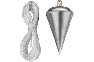 kwb 300g Plumb Bob with 20m String - Solid Steel, Brass-Head Screw, for Vertical Alignment