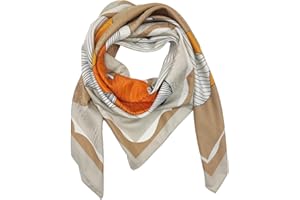 FOX-TECH Bandana - Pañuelo cuadrado para mujer, diseño estampado, 90 x 90 cm