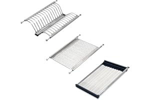 EMUCA - Escurreplatos para módulos altos Drynox, Escurridor de Platos y Vasos para Muebles de Cocina, anchura interior módulo 435-485 mm, Acero, Cromado