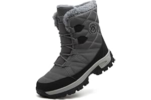 ASOCO DREAM Botas de Nieve Hombre Impermeables Botines para Invierno Forro CálidoAntideslizante Botas de Senderismo