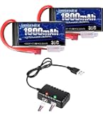 s-idee® Batteria di ricambio 18181 7,4 V 1600 mAh Power LiPo per veicoli RC 9125 18173 1:10 S9125
