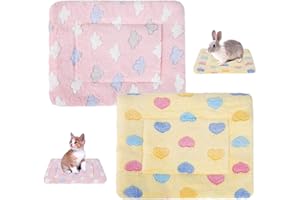 JODSEN 2 pluszowe łóżka dla małych zwierząt, ciepły koc dla świnek morskich, mata do spania, nakładka na łóżko dla chomików, zająca, wiewiórki