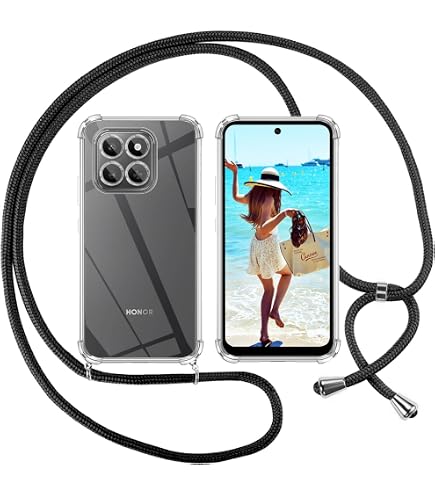 WeiCase Cover con Cordino per Honor Magic 4 Pro, Trasparente Custodia