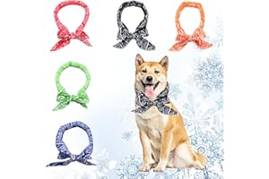 SHCHME Dog Cooling Bandana Pet Cooling Bandana Neck Wrap For Dog and Cats in Hot Weather for Outdoor Hunting Training and Camping (5 colours)