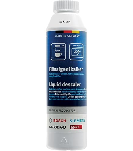 Ontkalker kalkverwijderaar microvezeldoek compatibel met Bosch, Siemens 00311968, 311968, 00311138, 311138 - voor volautomatische koffiemachines, heetwaterapparaten, 500 ml