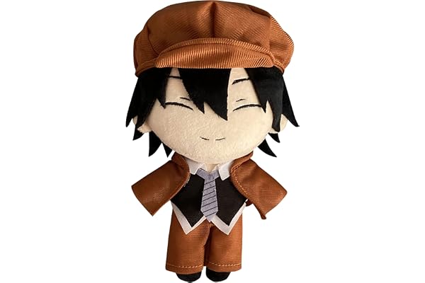 Puruuige Bungo Stray Dogs Oreiller en peluche avec personnages d'anime Edogawa Rampo Anime Dessin animé Peluche douce pour les fans