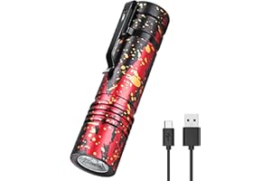 Boruit MINI Torcia Mimetica LED Ricaricabile, Mini Led Potente Torcia Tattica Impermeabile, Portatile 5 modalità con funzione di memoria per Campeggio, Escursionismo Pesca ed Emergenze