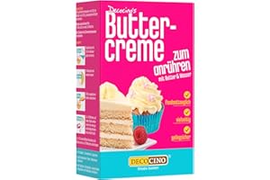 ‎DECOCINO DECOCINO Vanille Buttercreme Fertigmischung (250g) - fertige Buttercreme Mischung im Vanille Geschmack, ideal für Torten, Kuchen und Cup Cakes, Topping, Motivtorten, Frankfurter Kranz, Geburstag
