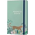 Boxclever Press Small Address Book with 432 Spaces. Address Books with Alphabet Index hardback, Pocket & Change of Address Labels. Perfect Gifts for Women 21 x 13 cm