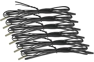 Aideepen 5 sztuk NTC 10K 1 m cyfrowy czujnik temperatury próbka -50℃ ~ 99℃, dokładność pomiaru ± 1°C, rozdzielczość 0,1°C