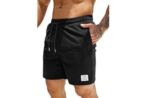 Elegancity Mens Corduroy Shorts Casual Sports Drawstring Summer Jogging Shorts with Pockets S-3XL