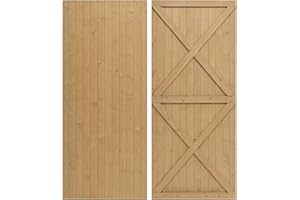 DKIEI Wooden Garden Gate, 183x85 cm Wooden Gate for Garden, 2.5cm Thickness Fully Framed Wood Door with Latch and 3 Hinges for Pathway Garden Entrance, Farm House, Pasture