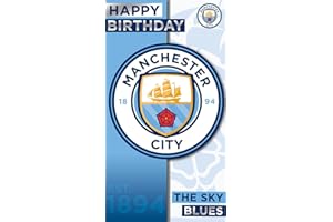 MANCHESTER CITY MAN CITY MC004 Die-Cut Card Crest kartka urodzinowa