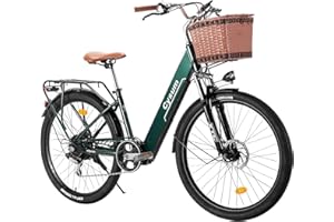 Antgooat Bicicletta Elettrica da Donna, 26" Bici Elettrica Città, Pedalata Assistita Ebike, Elettrica Bicicletta Unisex per Pendolari, Li-batteria 36V*10Ah Chilometraggio 70-90km