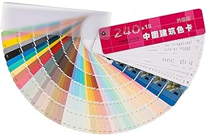 ‎DOITOOL DOITOOL Farbkarte Architekturfarben Farben 258 Standard RAL Farbfächer Farbmusterkarten für Präzise Farbwahl Glatte Kanten Praktische Handhabung für Maler und Bauprojekte