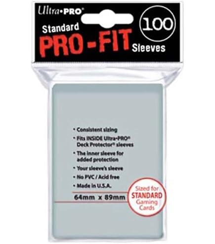 tight fit pokemon card sleeves x500) ULTRA PRO Soft *PRO-FIT* MTG STANDARD Deck Size (5 packs of 100) by Ultra Pro Jeux et Jouets clarity polypropylene Don't Move | Universes Colour:Blue Dragonite