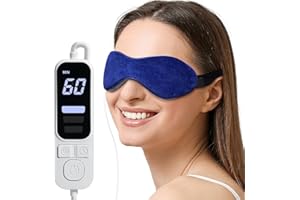 Umisleep Máscara de Ojos Calentada con Control de Temperatura y Temporizador, Almohadilla Calentadora USB para Ojos Secos, Migrañas Sinusales, Compresa Caliente para Ojos, Alivio de la Fatiga Ocular