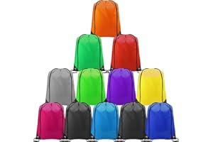 CHEPULA Drawstring Bags 12 / 20PCS Drawstring Gym Bag for Women Men, String Bag Large Sports Drawstring Backpack for Travel Shopping Swimming Yoga Beach