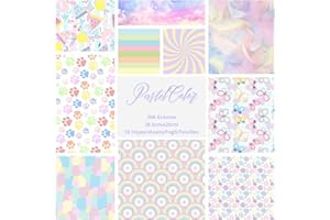 ASENME Papier scrapbooking, 200 grammes, 10 motifs recto Papier (Gâteaux, 10 unités)