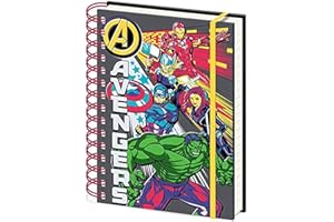 MARVEL COMICS Marvel The Avengers A5 Spiral- Notizbuch mit linierten Seiten - Offizielles Lizenzprodukt