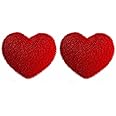 PLATONIC HUB Red Fur Heart Shape Pillows Cushion Fillers | Valentine Day Love Pillow for Gifts Quality Hollow Fiber Filler, Medium-Sized Ultra Soft Pillows, (Set of Two)