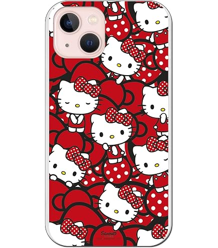 Hello Kitty HKHCP13XHDGPHT Custodia rigida per iPhone 13 Pro Max 6,7 biały/bianco IML Kitty On Bricks Graffiti