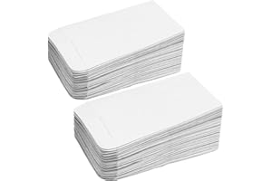 REEKNOKOL 100 mini buste bianche piccole, per semi per monete, in carta kraft per salari, perline o francobolli (10x6 cm/3,9x2,4 pollici)