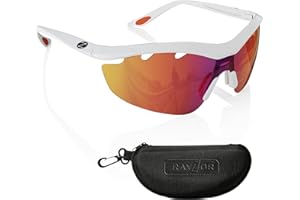 RayZor Cycling Sunglasses for Men & Women - UV400 Protection - Anti Glare - Cycling Glasses - MTB Glasses - Cycling Glasses - Biking Glasses - Sports Sunglasses - Running Sunglasses