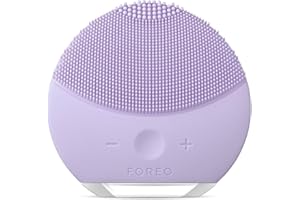 FOREO Luna Mini 2 Plus, dispositivo compatto per la pulizia e il rassodamento del viso, per tutti i tipi di pelle, lavanda viola incantata, F0806