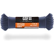 GO!Elements 550 Paracord – 4mm Type III, Scheurvast Nylon, 100m Rol, Max. 250kg Treksterkte, Voor Outdoor En Knutselen