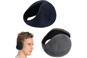 HcvGcm Ohrenwärmer Damen, 2 Stück Ohrenwärmer Herren, Winter Ohrenwärmer Set in Schwarz und Grau, Weicher Ohrenschützer für Damen und Herren, Ideal für Outdoor-Aktivitäten wie Skifahren