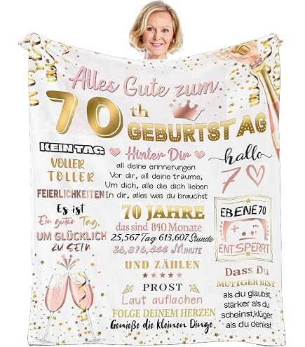Geburtstagsdecke Für 7-jährige Mädchen – 127x152 Cm, Flanell, Mit „7“-Print, Persönliches Geschenk